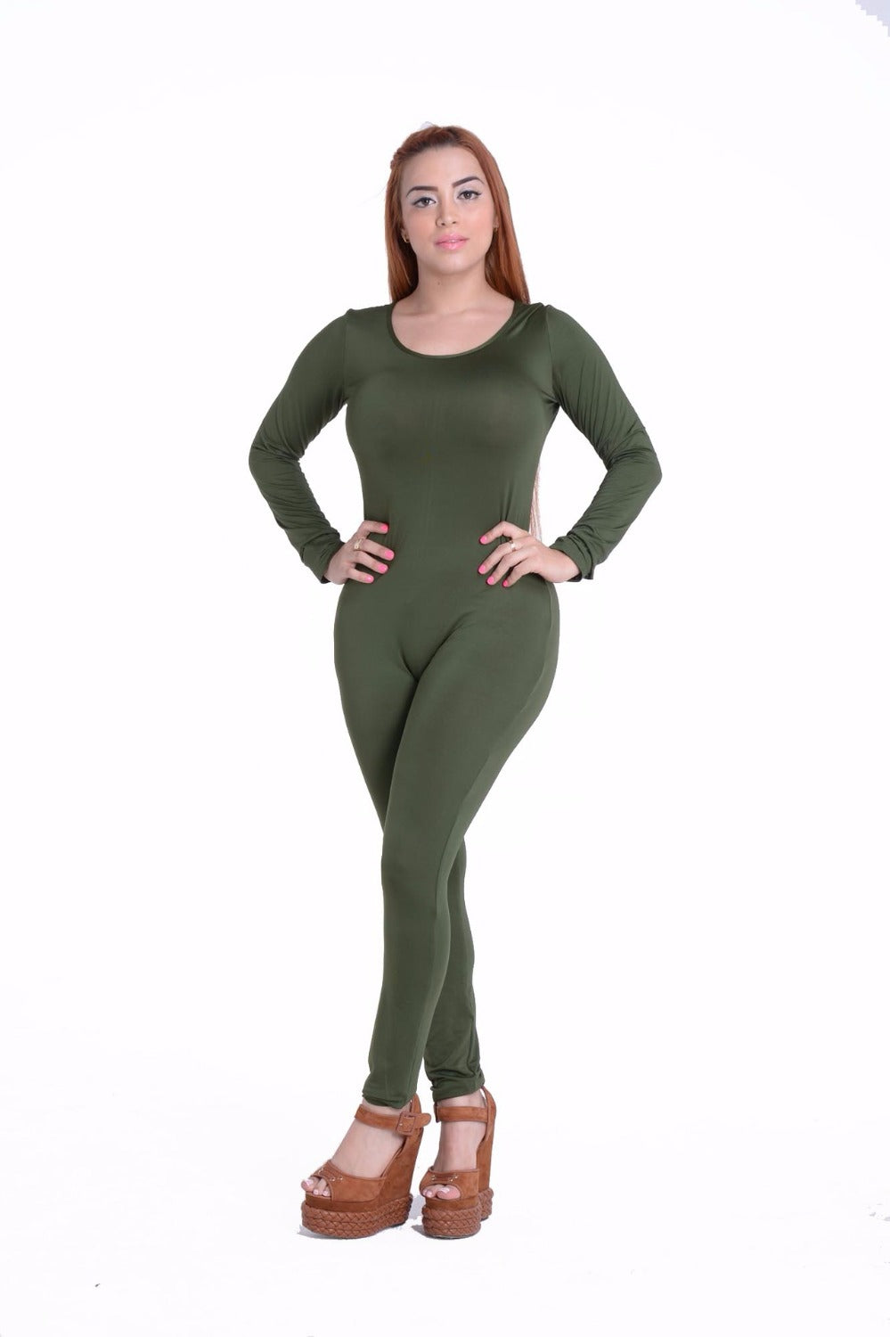 Fashionable  Womens Long Sleeve Round neck Bodysuit