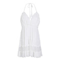 Lovely backless tassel mini summer beach dress