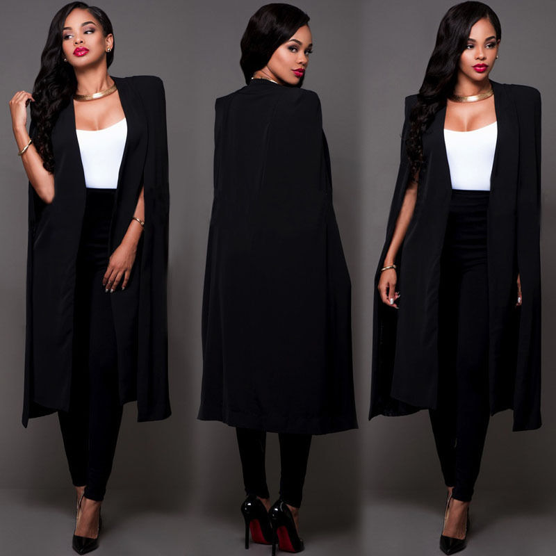 Autumn Cape Lapel Double Breasted Blazer