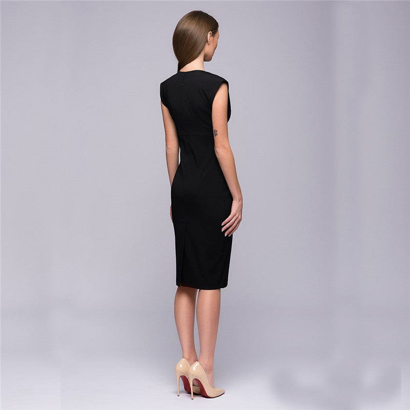 Sexy V Collar Self Cultivation Elegant Party Dress