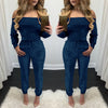 Sexy Womens Velvet  Nightclub Style Jumpsuit
