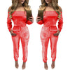 Sexy Womens Velvet  Nightclub Style Jumpsuit