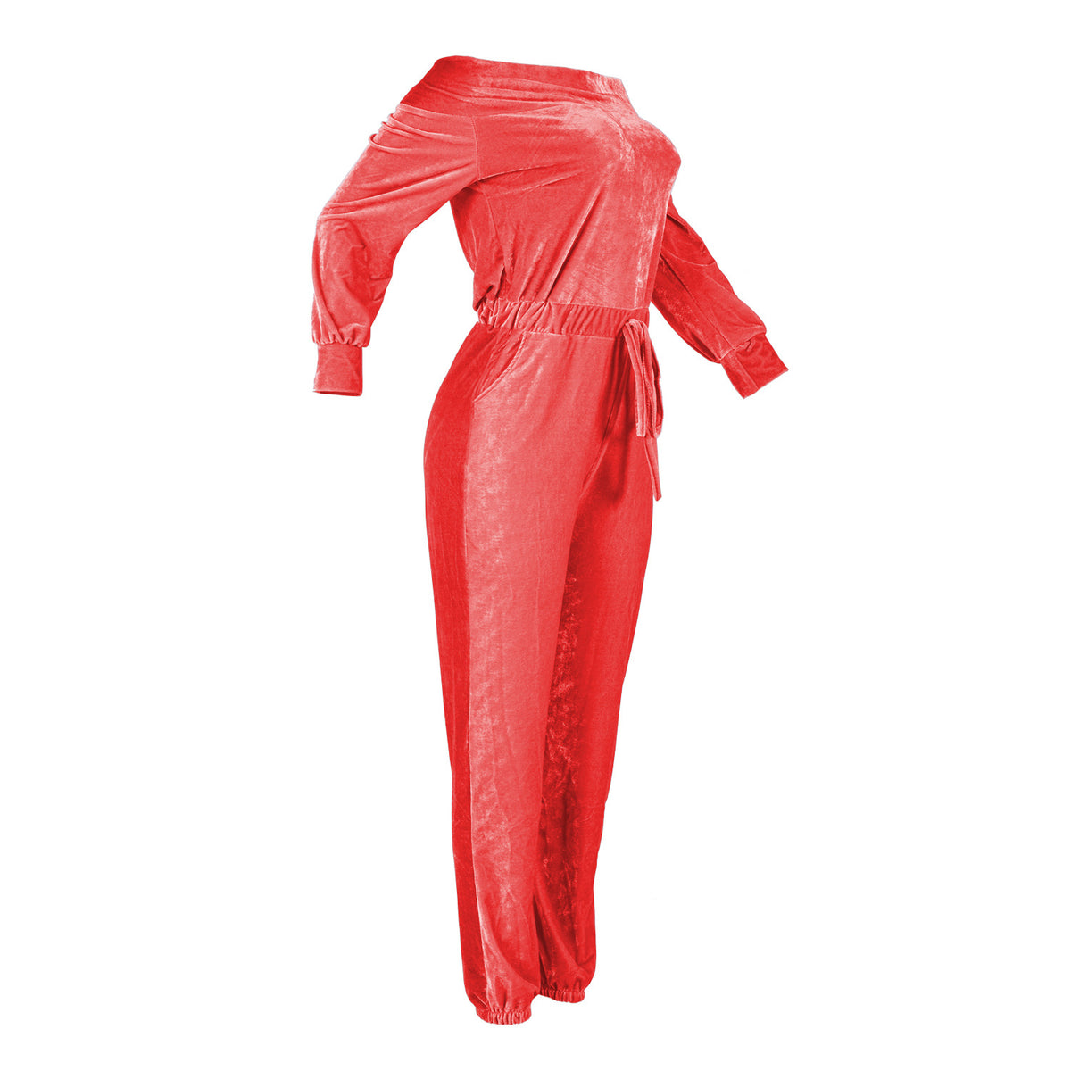 Sexy Womens Velvet  Nightclub Style Jumpsuit