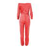 Sexy Womens Velvet  Nightclub Style Jumpsuit