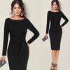 Womans Wasit Bow  Elegant Ruched Bodycon Sheath Dress