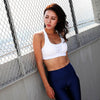 Lace-up and Grid Style Women Running Fitness yoga / sports bra