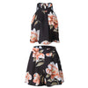 Two piece Floral  Bohemian Beach Casual Playsuit