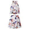 Two piece Floral  Bohemian Beach Casual Playsuit