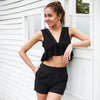 Sexy Ruffle Chiffon womens crop top