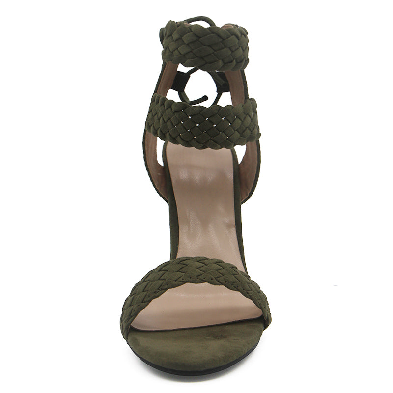 Double Ankle Strap open Toe Womens High Heels