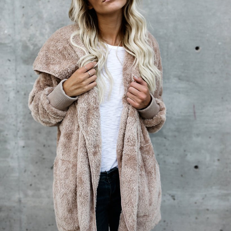 Womens winter streetwear  fleece jacket