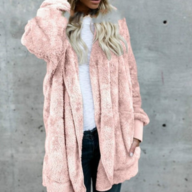 Womens winter streetwear  fleece jacket