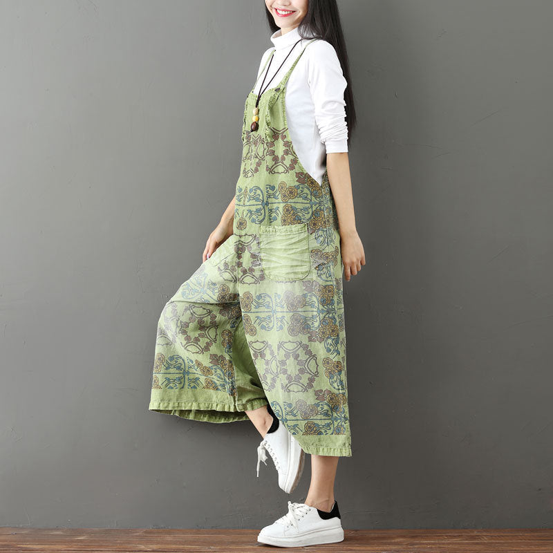 Vintage Style Dare To Be Different Casual loose Wide leg Romper