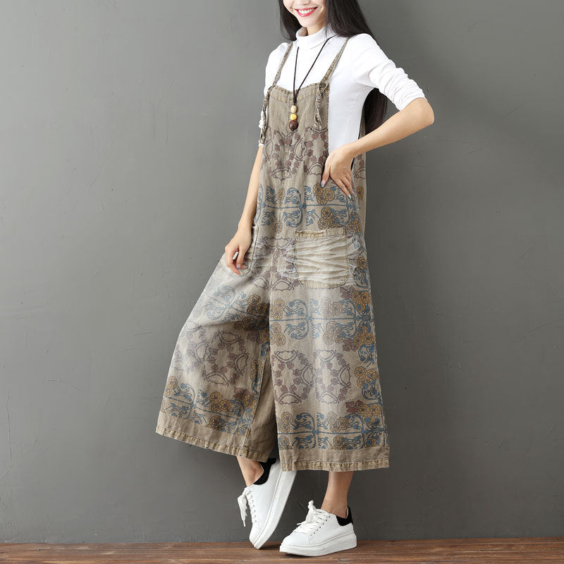Vintage Style Dare To Be Different Casual loose Wide leg Romper