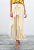 Sassy beach ruffle striped High waist casual trousers
