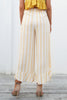 Sassy beach ruffle striped High waist casual trousers
