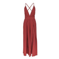 Board Walk Spring v neck backless Floral jumpsuit