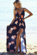 Sexy BOHO Long Evening Party Floral Beach Dress