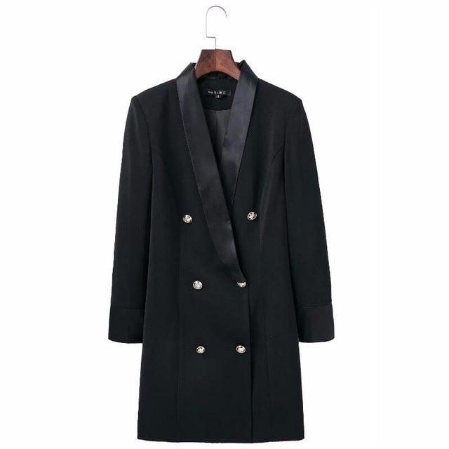 Trendy European Style Blazer Dress