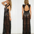 Striking vintage party maxi dress