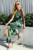Vacation Sassy Leaf print sexy Boho jumpsuit