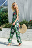 Vacation Sassy Leaf print sexy Boho jumpsuit