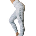 CAMOUFLAGE QUICK DRY LETTER PRINTED YOGA / FITNESS PANTS